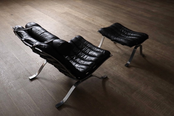 Arne Norell Ari Lounge Chair con Otomana Suecia 1966 – Sillones, Leather, Vintage (photo 3 of 14)
