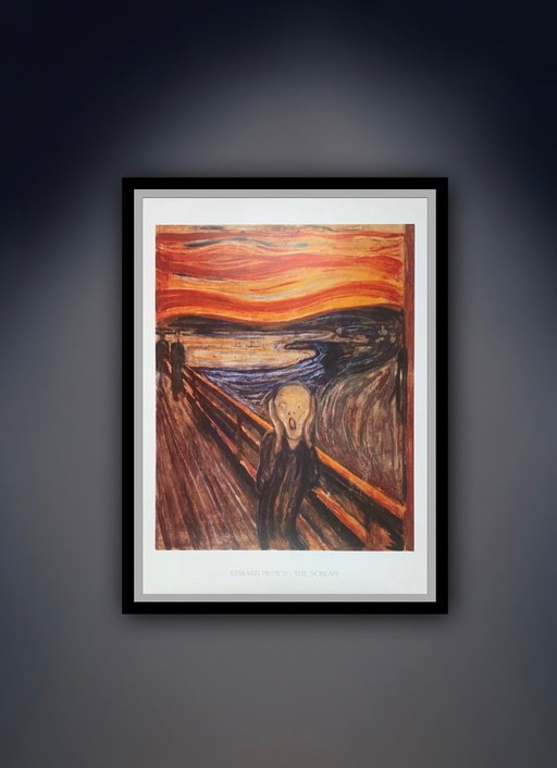 Edvard Munch : "Le cri, 1890". En grand format et en excellent état.