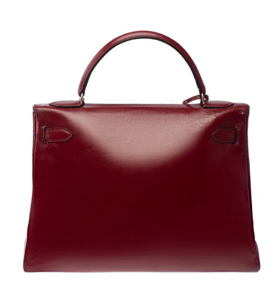 Image 1 of Sac HERMES Kelly 32 en Cuir Bordeaux - 103406