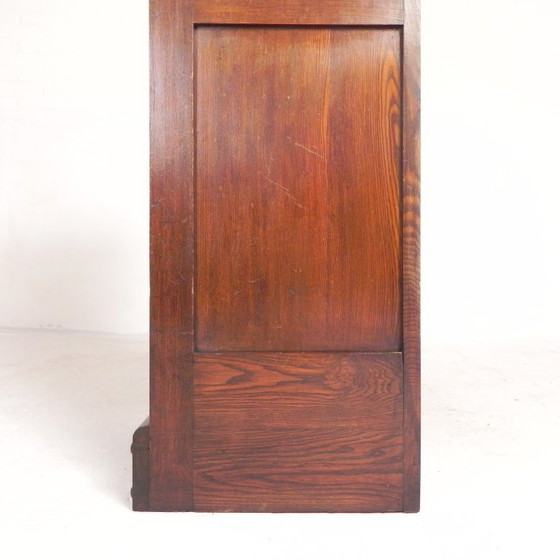 Image 1 of Meuble à volet roulant en chêne avec 1 volet, hauteur 126 cm, années 1930