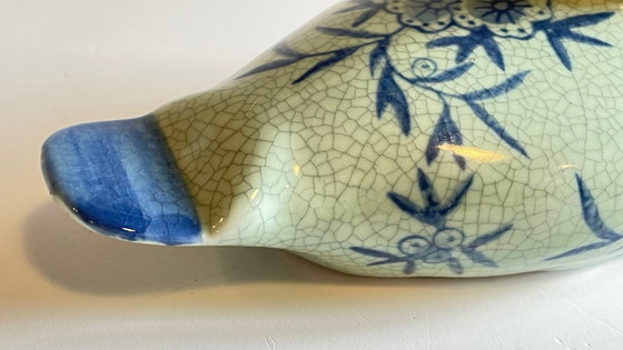 Image 1 of Anatra in ceramica blu vintage