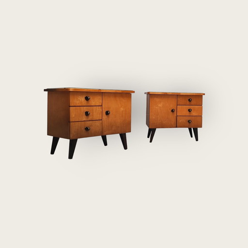 2X Tables de nuit Mid Century