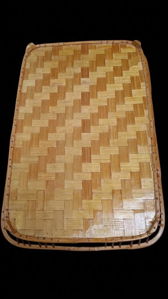 Beautiful Vintage Bamboo / Rattan Tray, 70s Boho Chic, Table accessories, Beige (photo 4 of 5)