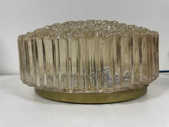 Image 1 of Lampada da parete o da soffitto con texture a bolle di vetro di Helena Tynell per Limburg, Germania, anni '60