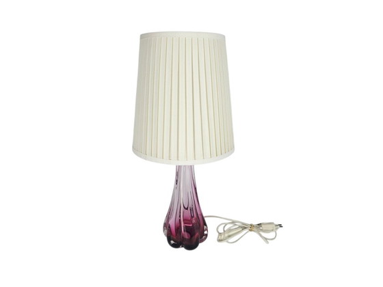 Image 1 of Christalleries de Val St Lambert - Belgium - crystal - transparent - pink - 1970's