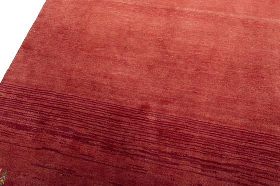 Image 1 of Hand-knotted Gabbeh Loribaft nomadic rug 190 x 150 cm red