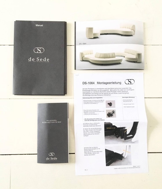 Image 1 of Model DS-1064 Brown Leather Landscape Sofa by Hugo de Ruiter for de Sede, 2008