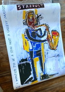 The Saxophone Player – Stardust – Jean-Michel Basquiat 1983 – Poster A1 = 59.4 x 84.1 cm