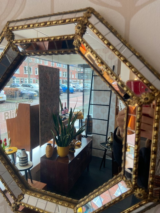 Image 1 of Hollywood Regency octagonal mirror