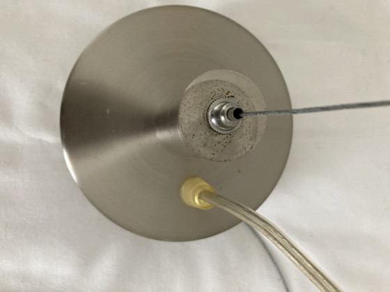 Image 1 of Giant opal glass pendant light by Agemob International, vintage 80s