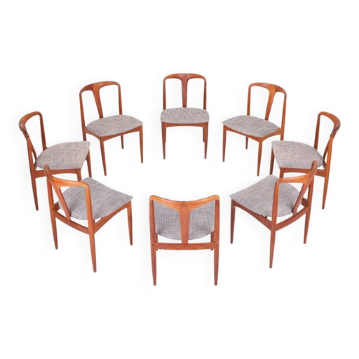 Sillas de comedor Juliane de Johannes Andersen para Uldum Mobelfabrik, años 60, juego de 8