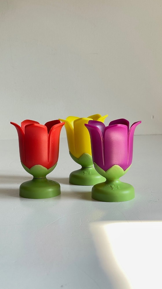 Image 1 of Vintage Tulip Egg Cups