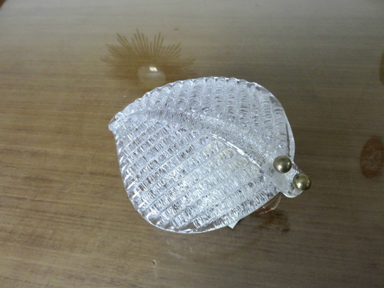 Image 1 of Barovier & Toso "Feuille" wandlamp van Murano glas, Italië, 1970