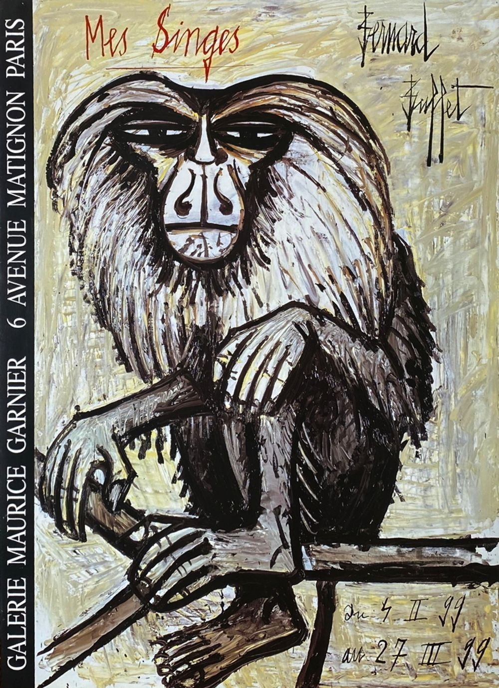 Bernard BUFFET poster Expo 99 - Galerie Maurice Garnier - Mes