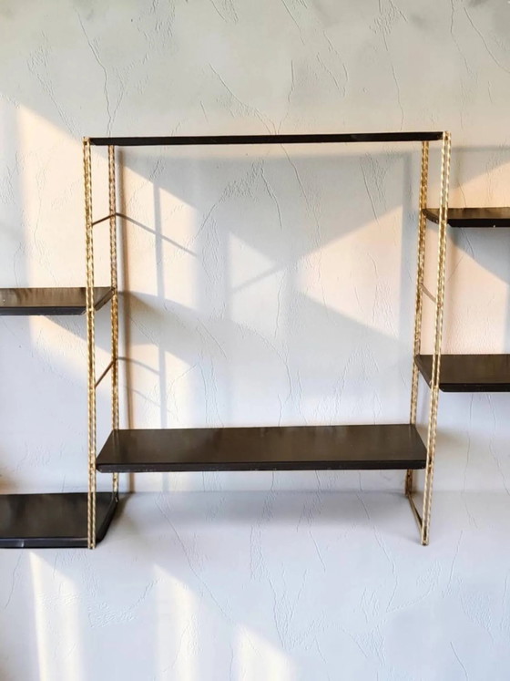 1950's wall shelf – Shelving unit, polished steel, Metal (photo 3 of 11)