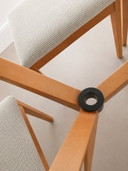 Conjunto de comedor Calligaris Tokyo / mesa de comedor de haya y cristal con 8 sillas / diseño italiano de los años 90