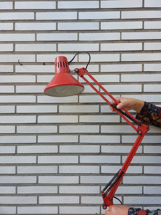 Image 1 of Lampada da architetto rossa vintage