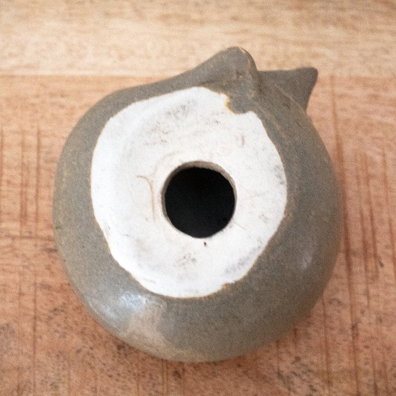 Image 1 of Small Sleeping Cat of Grey Ceramic