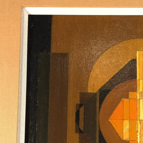Jean Boquet, Abstraction Géométrique, Huile sur Panneau, Années 1940 – Peintures et dessins, Metal, Other (photo 9 of 14)