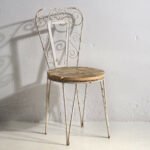 Antique outdoor chairs in white (c.1920). Set of 4 pieces – Garden chairs, Wood, Iron (photo 30 of 40)