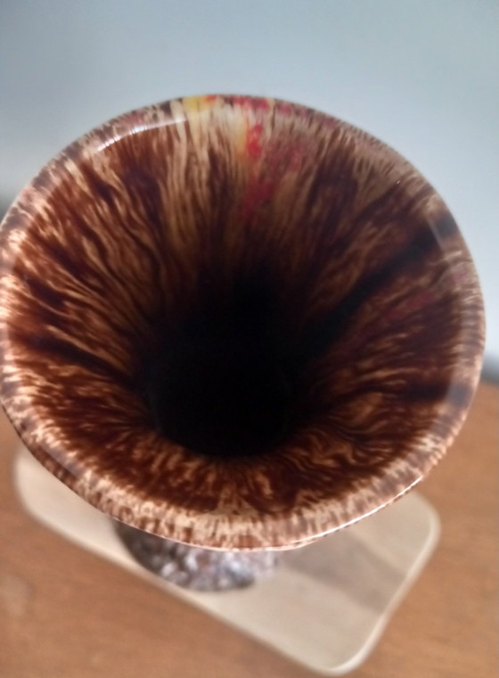 Image 1 of Large "Fat Lava" collector's vase (Mid-Century period) with a volcanic lava effect, signed Vallauris