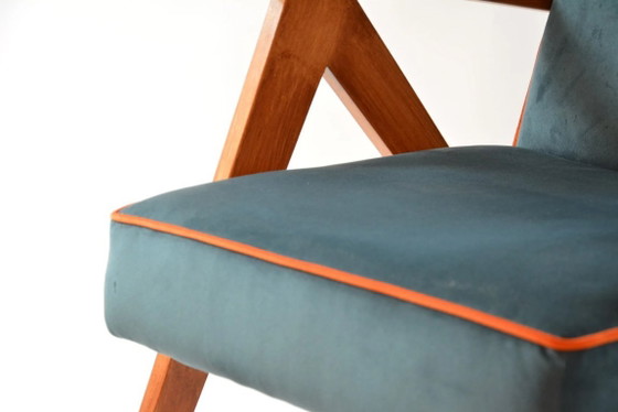 Image 1 of KOMPAS fauteuil, petrolblauw