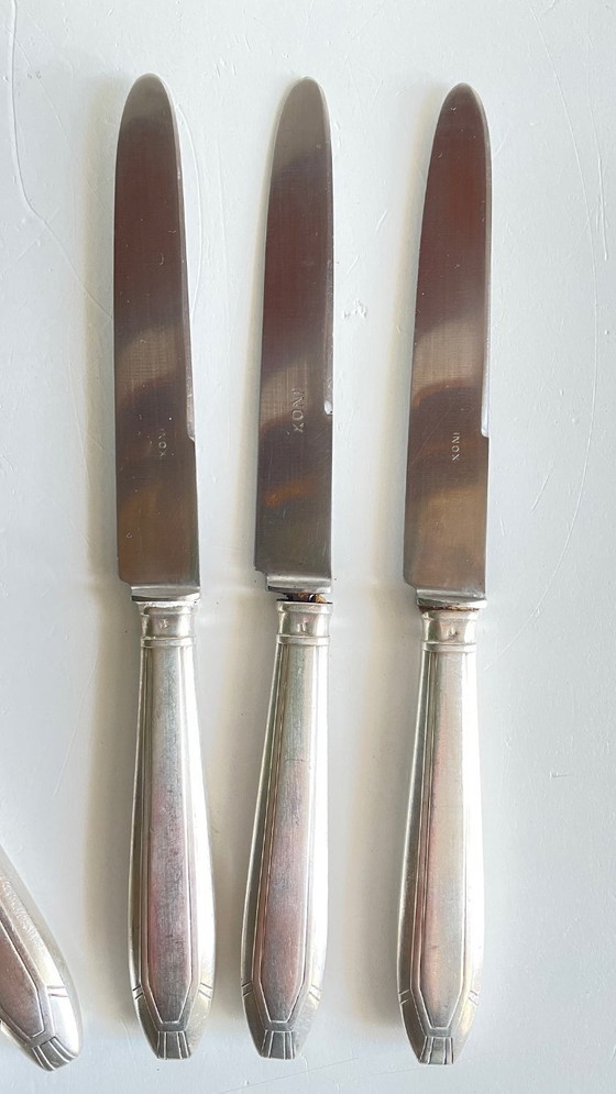 Image 1 of 6 Art Deco Dessert Knives