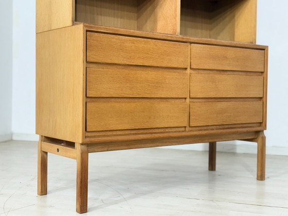 Image 1 of Mid-century classic: IKEA MTP shelf / highboard / sideboard – oak – design Marianne Richter