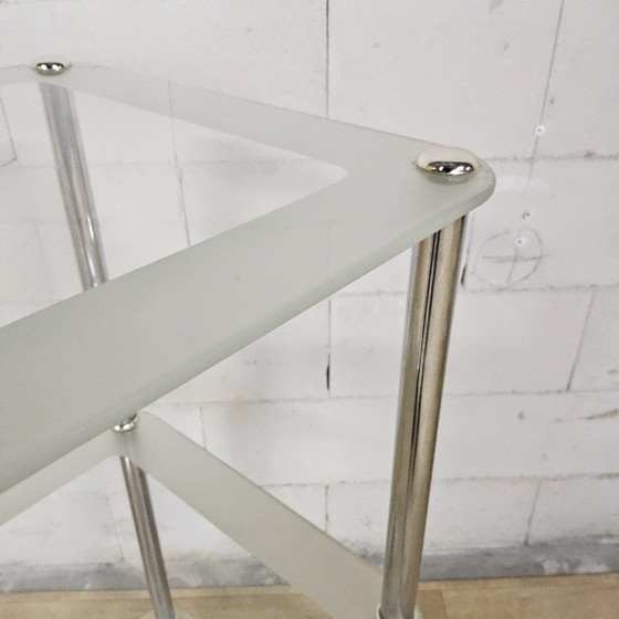 Image 1 of Set di scaffali/armadietti da bagno in vetro retrò (anni '80/'90) a 3 livelli