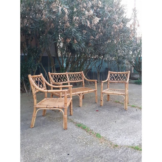 Image 1 of Vintage living room set in bamboo, 1970