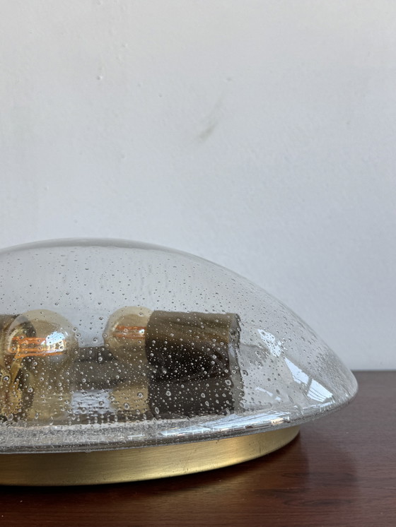 Image 1 of Vintage Bubble Glas Inbouwlamp - Mid Century Ruimte Tijdperk Stijl
