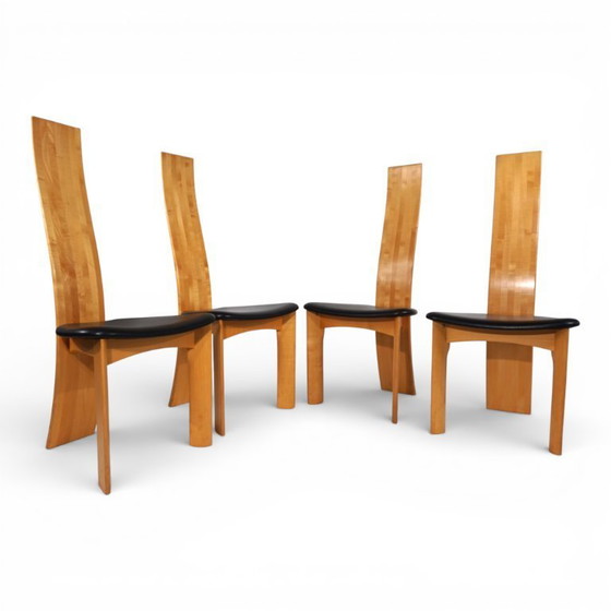 Image 1 of Tranekaer set of 4 Iris dining chairs by Bob van den Berghe, 1980