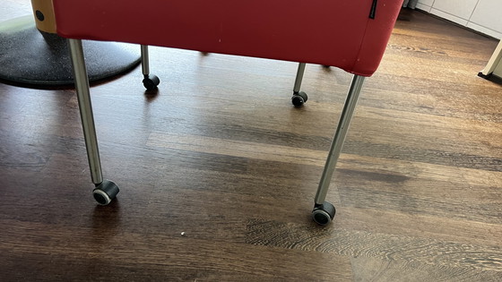 Image 1 of Gheldria Lucca vier rode leren stoelen