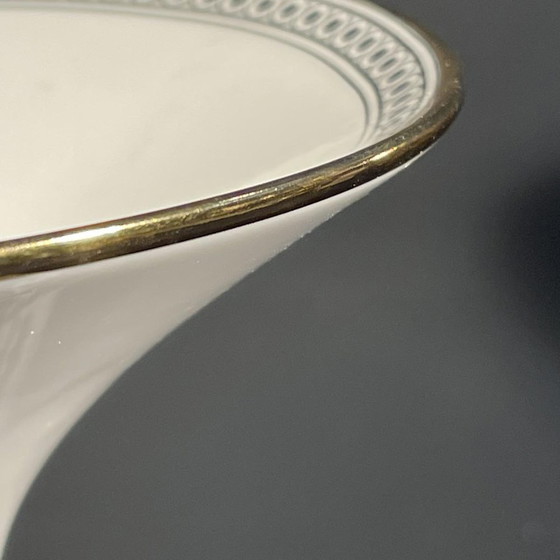 Grand Vase en Porcelaine Dorée par Change Szasz pour Hollohaza, Hongrie, années 1970 (photo 5 of 13)