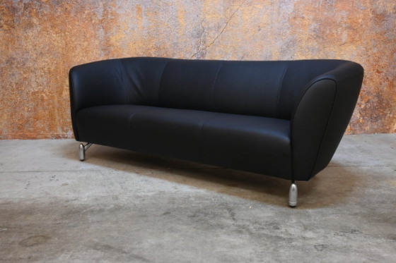 Neu bezogenes Sofa von Leolux Pupilla Design aus schwarzem Leder – 3-5 Sitzer Sofas, Leather (photo 9 of 10)