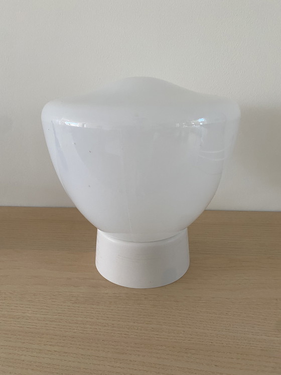 Image 1 of Minimalistische Opaline Plafondlamp Art Deco - Vintage, jaren 1930
