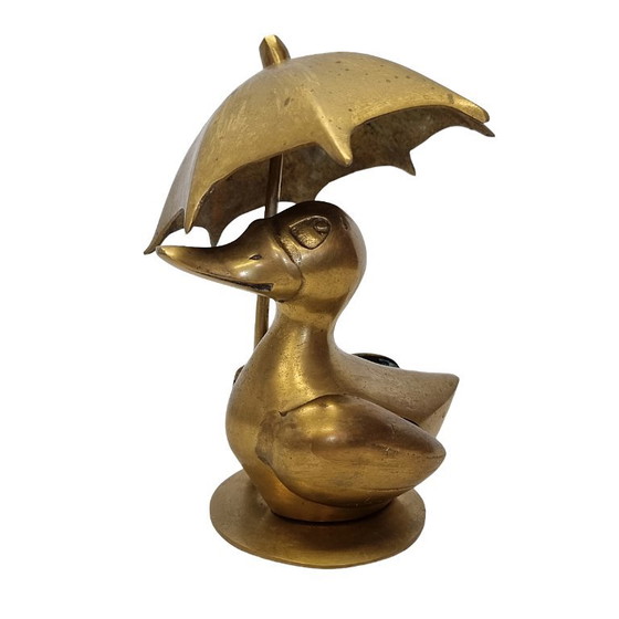 Pato de latón antiguo con paraguas – Regalos, Brass (photo 6 of 6)