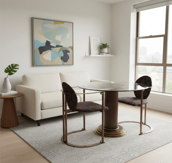 Image 1 of Set da pranzo vintage BELGO CHROM, tavolo e 2 sedie