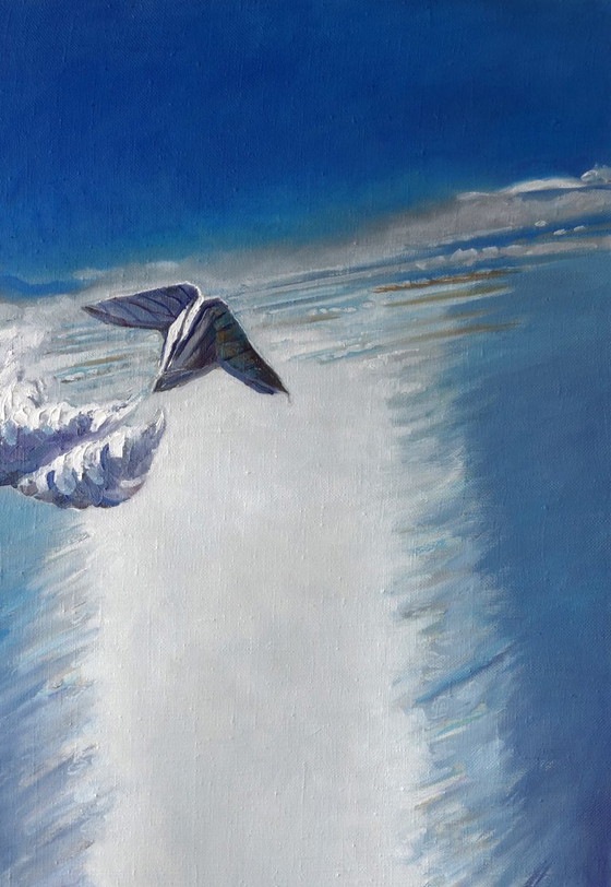 Original Oil Painting Contemporary Art Symbolism Air Force – Paintings & Drawings, Canvas (photo 5 of 7)