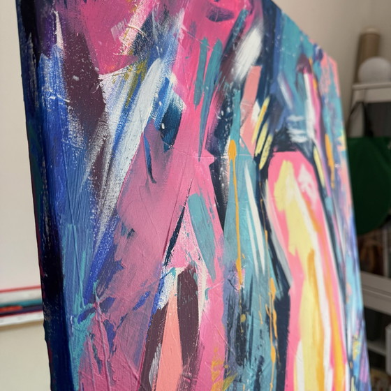 Image 1 of Genesis – Birth of Form | Abstract Figurative Expression | Original Acrylic Painting | 70×70 cm |