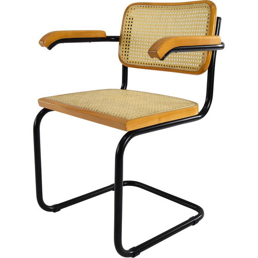 Sedia vintage modello B64 in legno di faggio di Marcel Breuer, Italia 1970