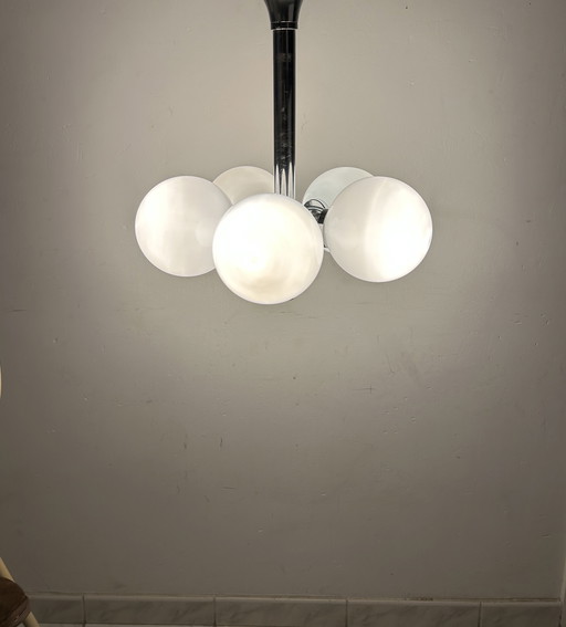 Vintage pendant lamp Hustadt Leuchten glass bulbs