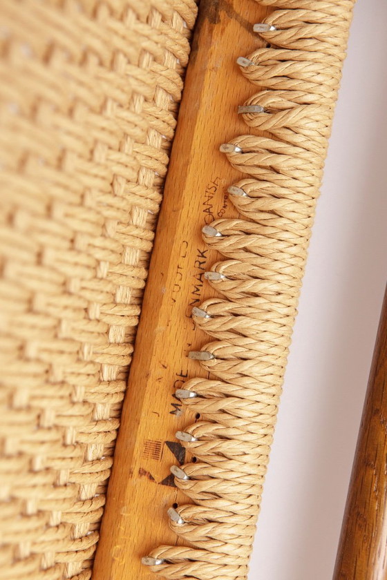 Image 1 of Satz von 6 Niels Otto Møller Modell 75 Stühlen – Eiche, 1950er Jahre, restauriert mit Papierkordelsitzen