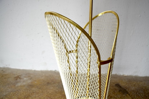 Vintage Metalen Paraplubak Schirmständer 1950