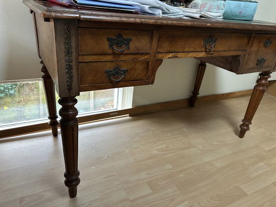 Image 1 of Bureau/table d'écriture ancienne avec commode