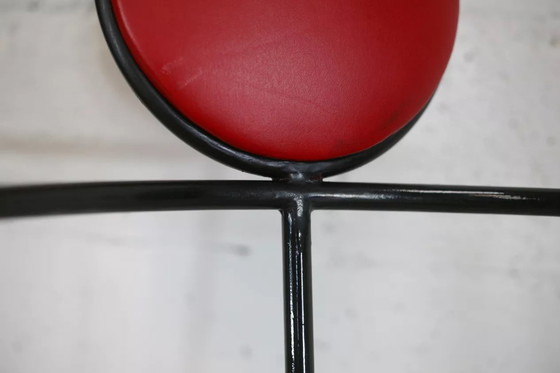 Image 1 of 3x Design Steel And Leather Armchairs