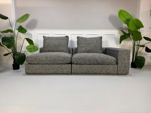 Canapé design Groundpiece Flexform Stoff Gris Ausstellungsstück