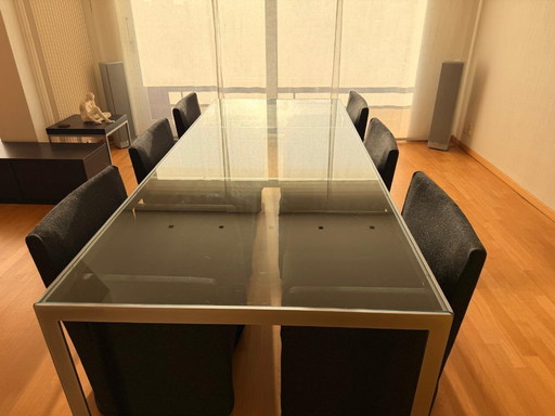 B&B Italia Design Esstisch – Monica Armani – gehärtetes Glas – 258 cm