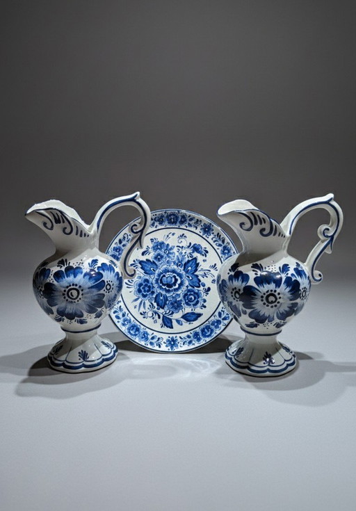 Set van 3 Delftsblauwe stukken
