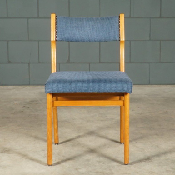 Image 1 of Set di 6 sedie da pranzo vintage – blu